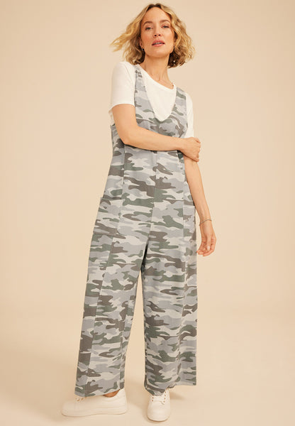 Maurices Bare Camo Washed Terry Jumpsuit