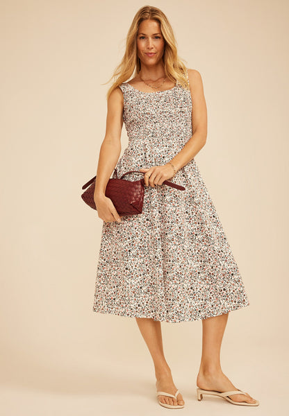 Maurices Bare Scoop Neck Smocked Midi Dress