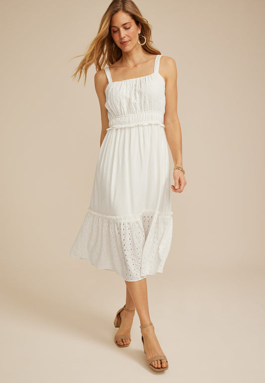 Maurices Bare Eyelet Midi Dress