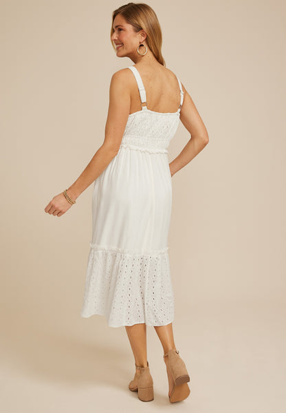Maurices Bare Eyelet Midi Dress