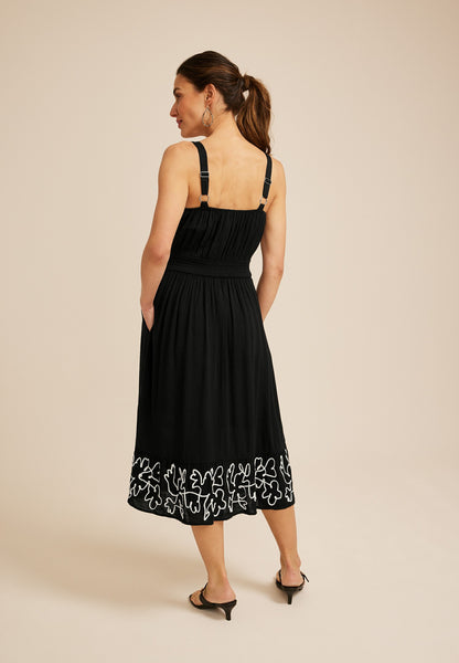 Maurices Bare Embroidered Hem Midi Dress