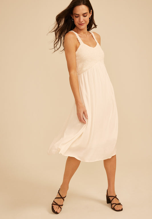 Maurices Bare Sweetheart Crochet Bodice Midi Dress