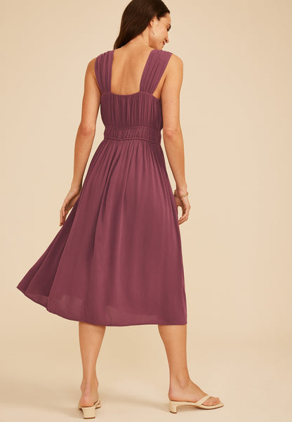 Maurices Bare Ruched Empire Waist Midi Dress