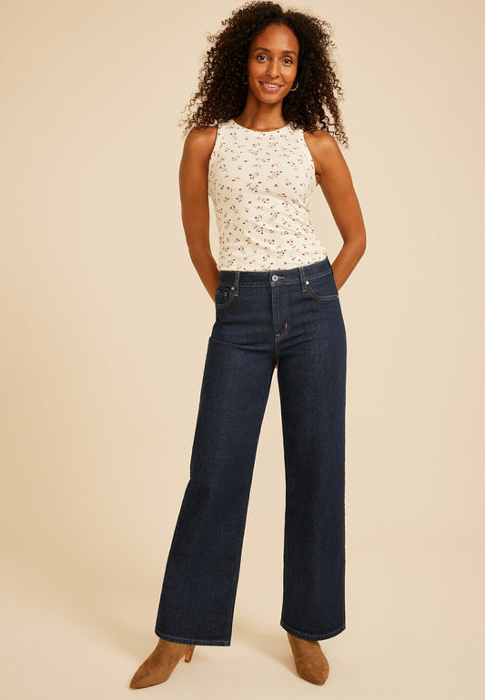 Maurices edgely™ High Rise Adjustable Cinch Waist Baggy Wide Leg Jeans