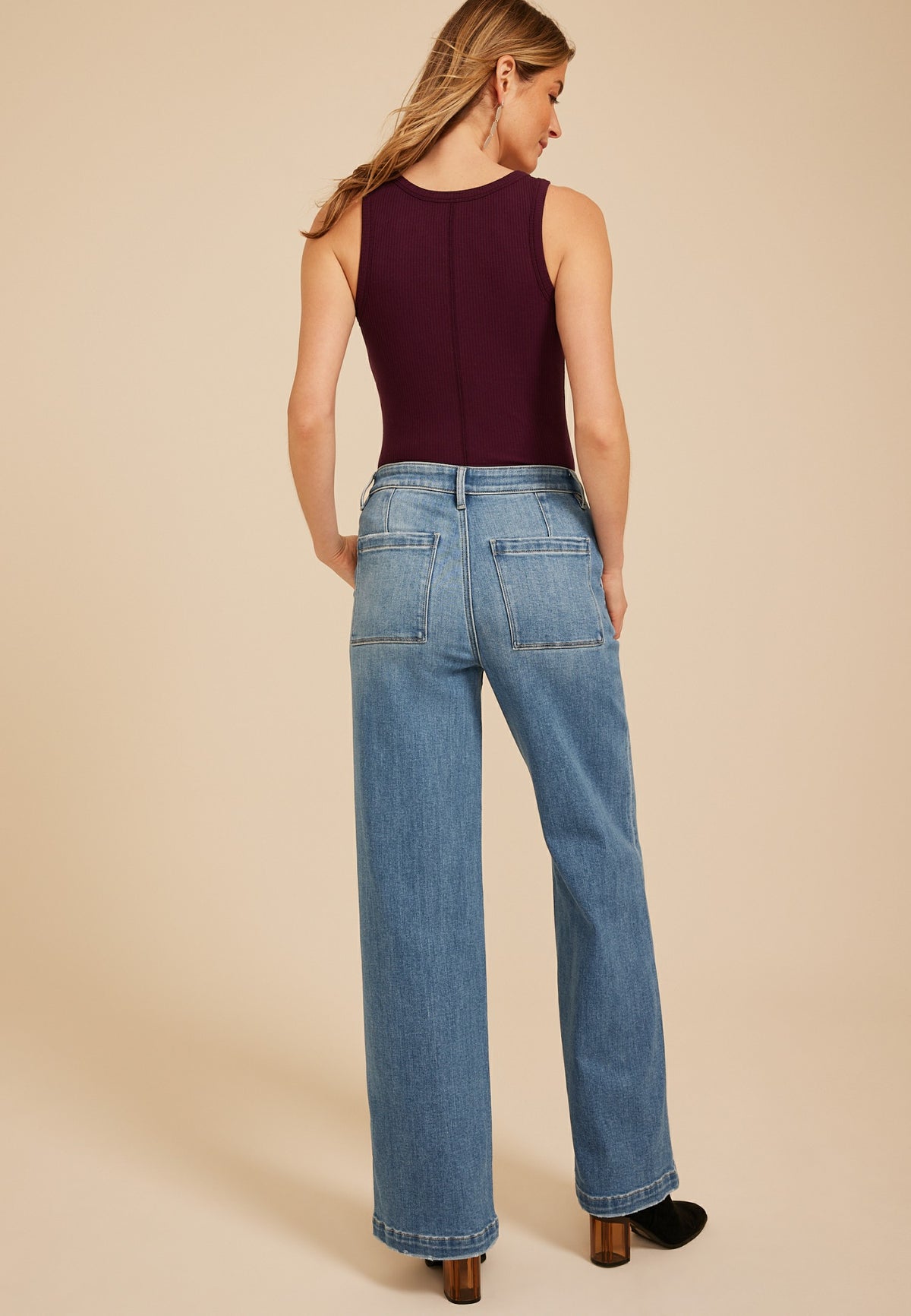 Maurices Flying Monkey™ High Rise Front Seam Trouser Wide Leg Jean
