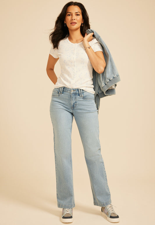Maurices m jeans by maurices™ Light High Rise Slant Pocket Wide Leg Jean