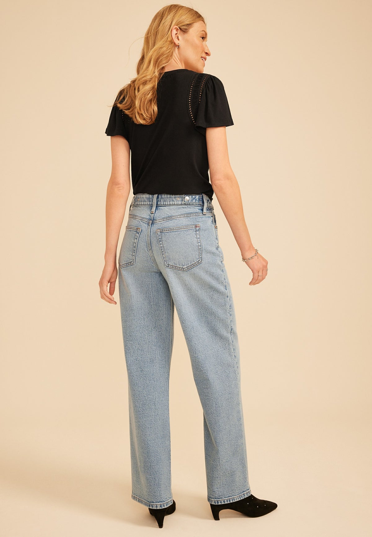 Maurices edgely™ Adjustable Waist High Rise Wide Leg Jean