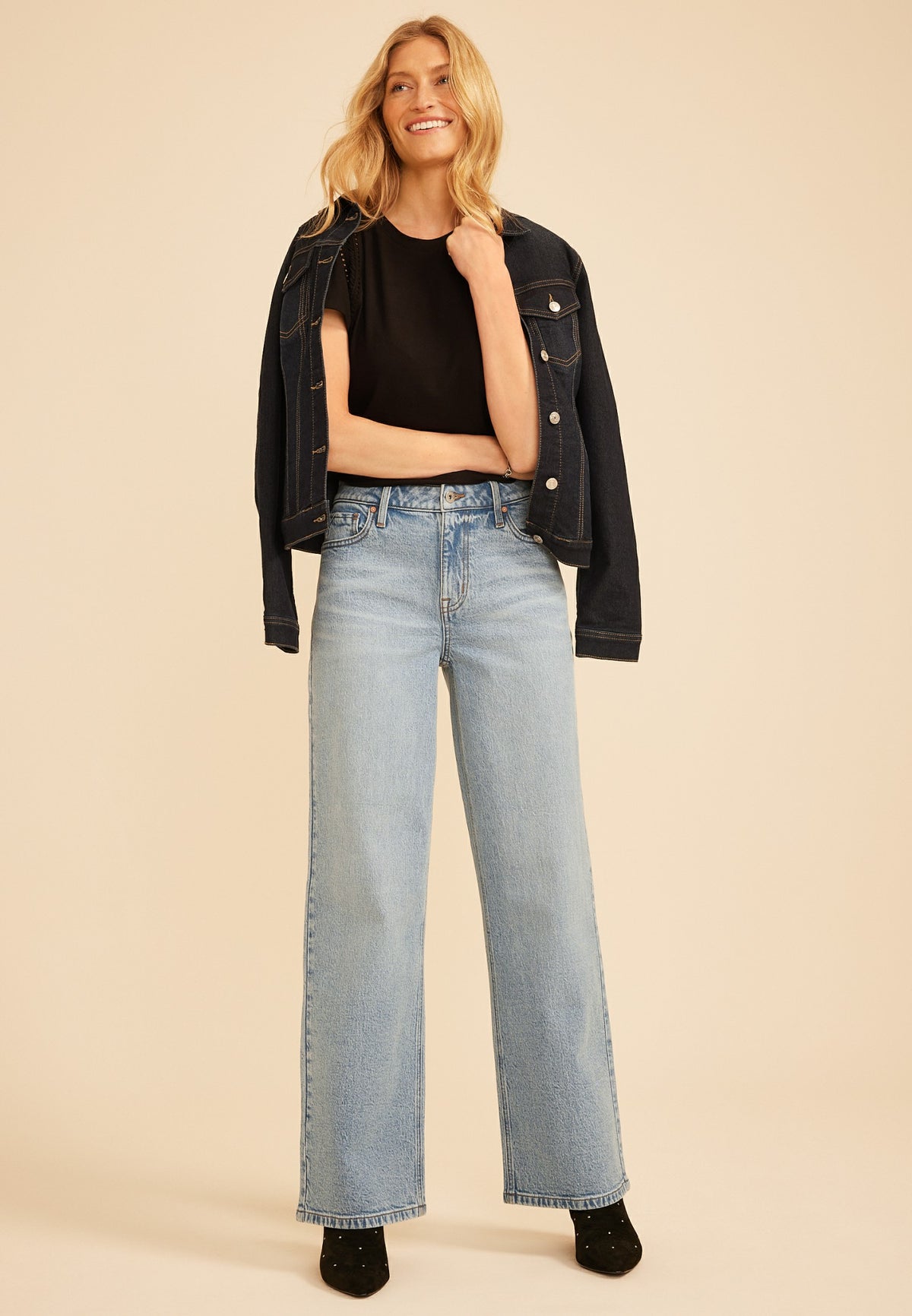 Maurices edgely™ Adjustable Waist High Rise Wide Leg Jean