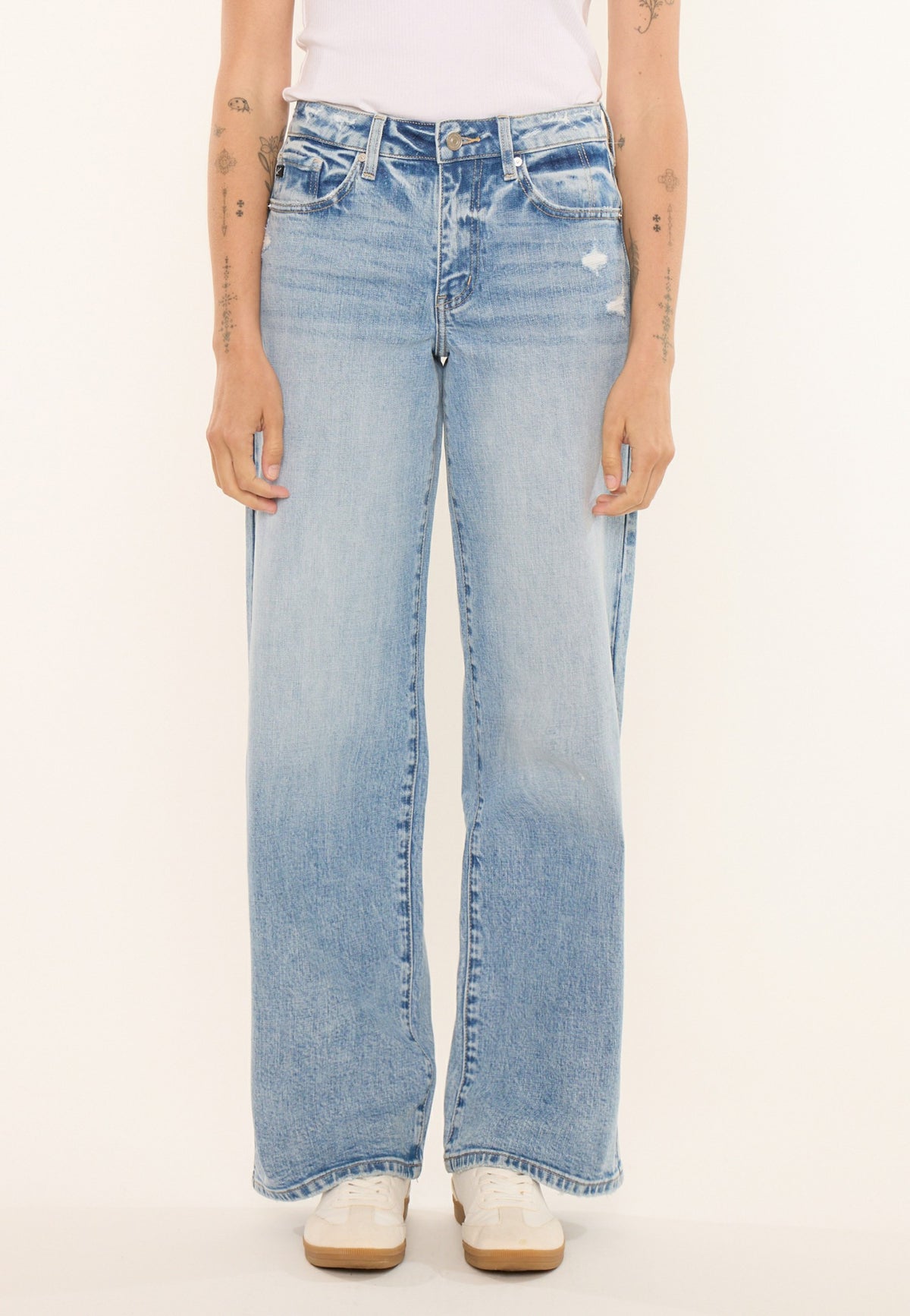 Maurices KanCan™ High Rise Ripped Wide Leg Jean
