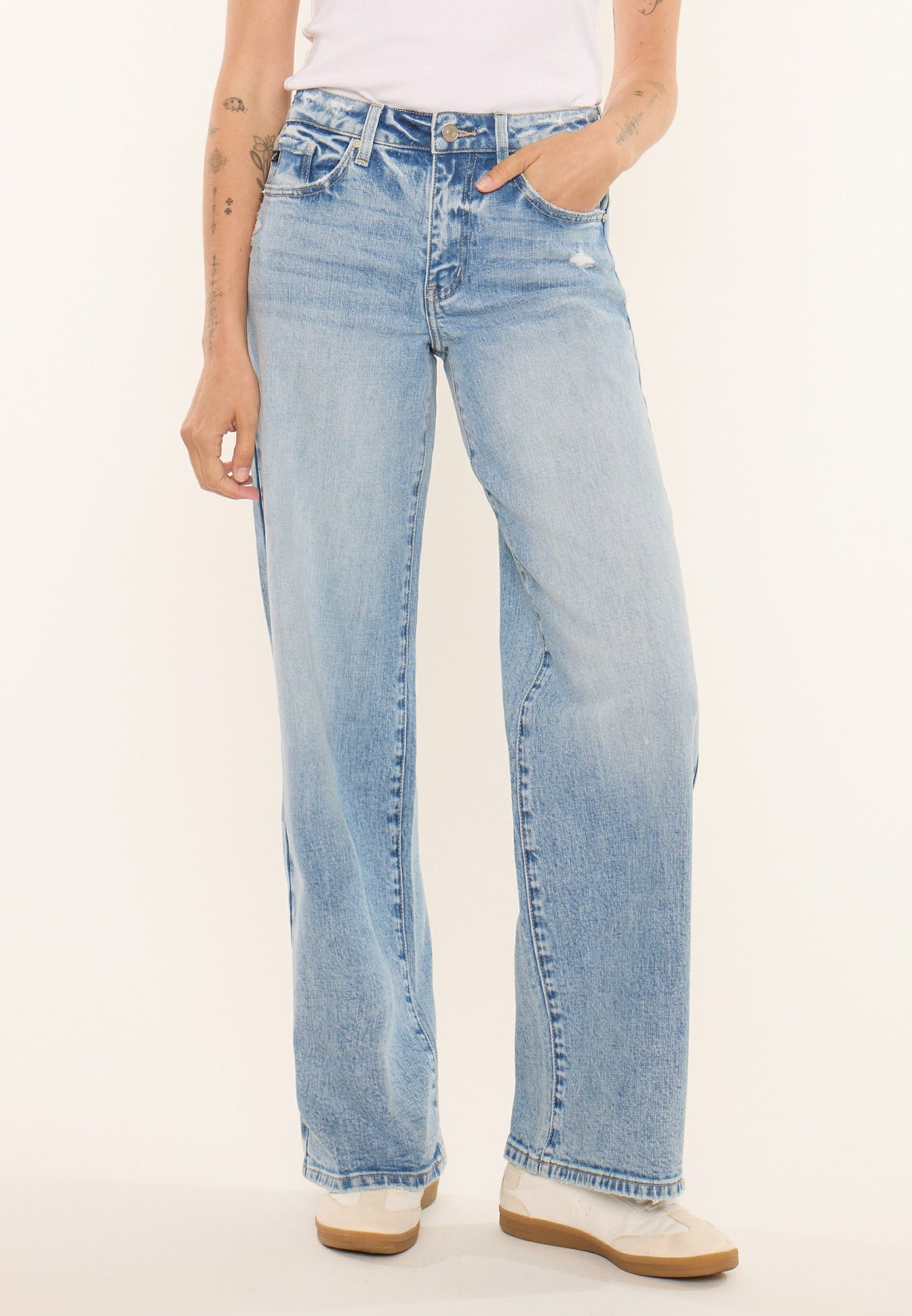 Maurices KanCan™ High Rise Ripped Wide Leg Jean