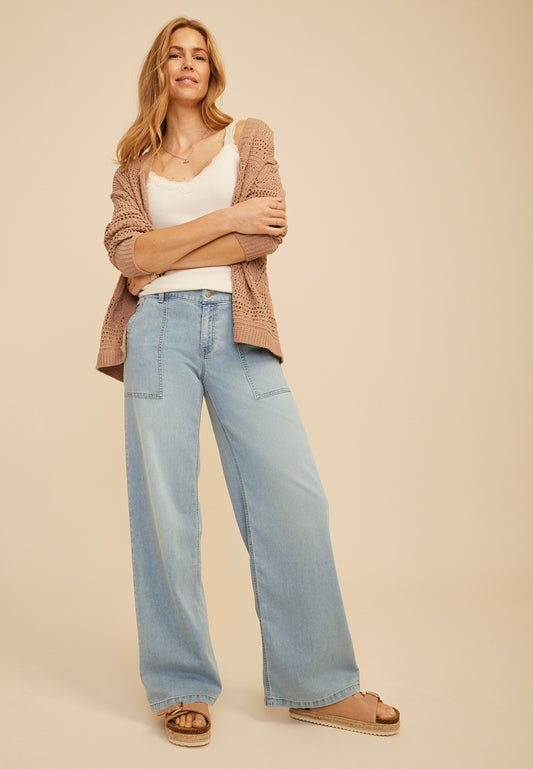 Maurices m jeans by maurices™ Soft Mid Rise Patch Pocket Wide Leg Jean