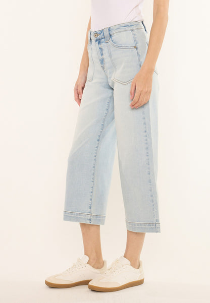 Maurices KanCan™ High Rise Patch Pocket Wide Leg Cropped Jean