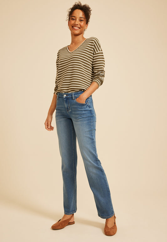 Maurices m jeans by maurices™ Mid Rise Knit Relaxed Straight Jean