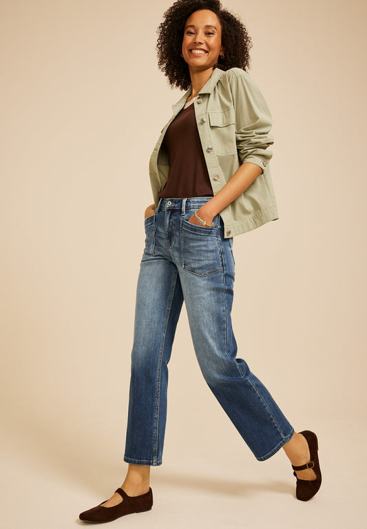 Maurices KanCan™ High Rise Spade Pocket Ankle Straight Jean