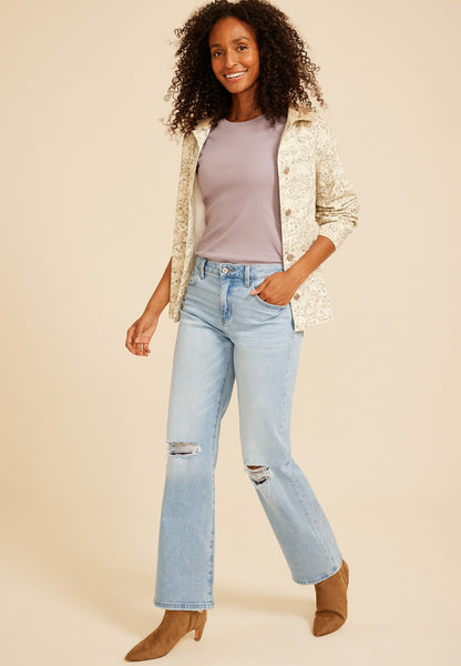 Maurices KanCan™ High Rise Open Ripped Relaxed Straight Jean