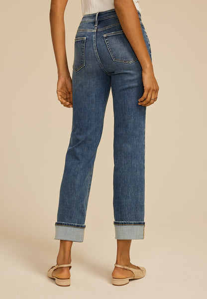Maurices edgely™ High Rise Cuffed Hem Relaxed Straight Jean