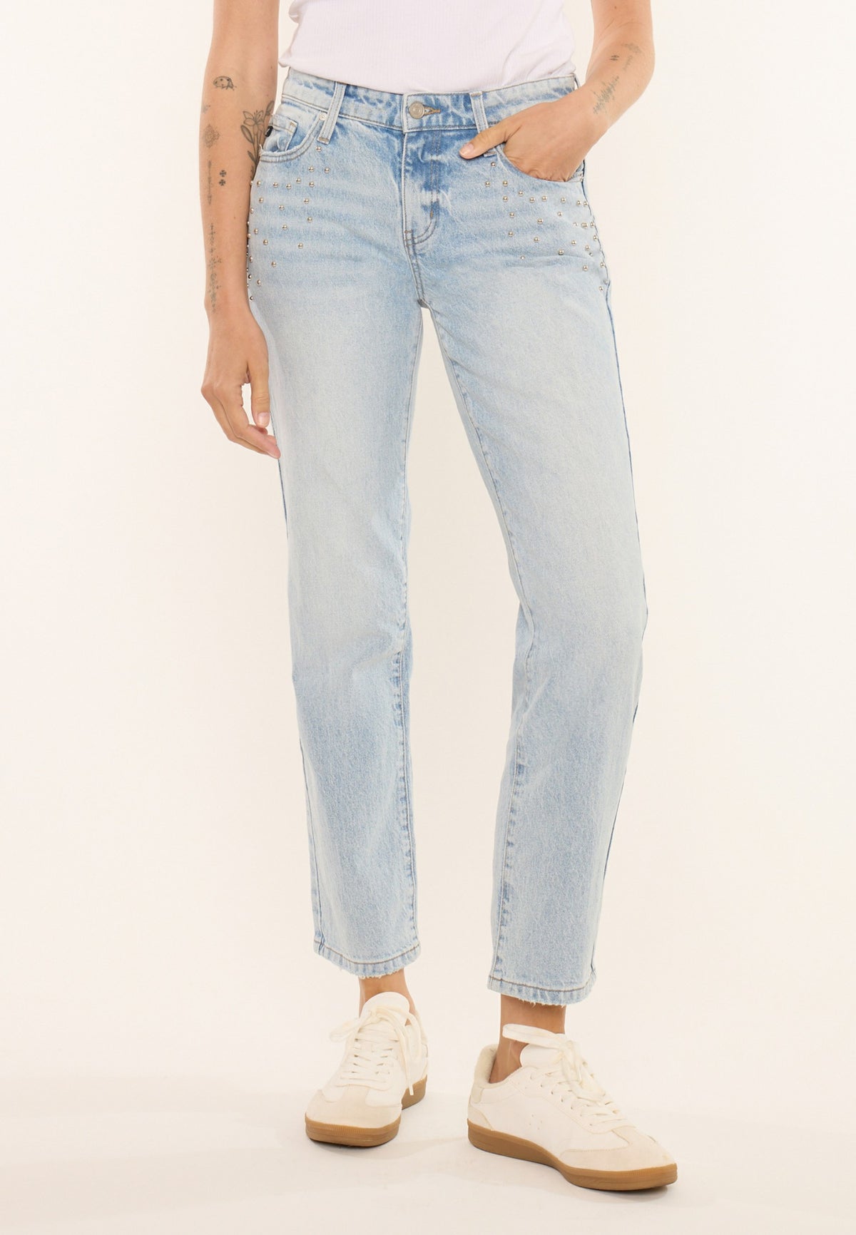 Maurices KanCan™ Mid Rise Studded Straight Leg Jean