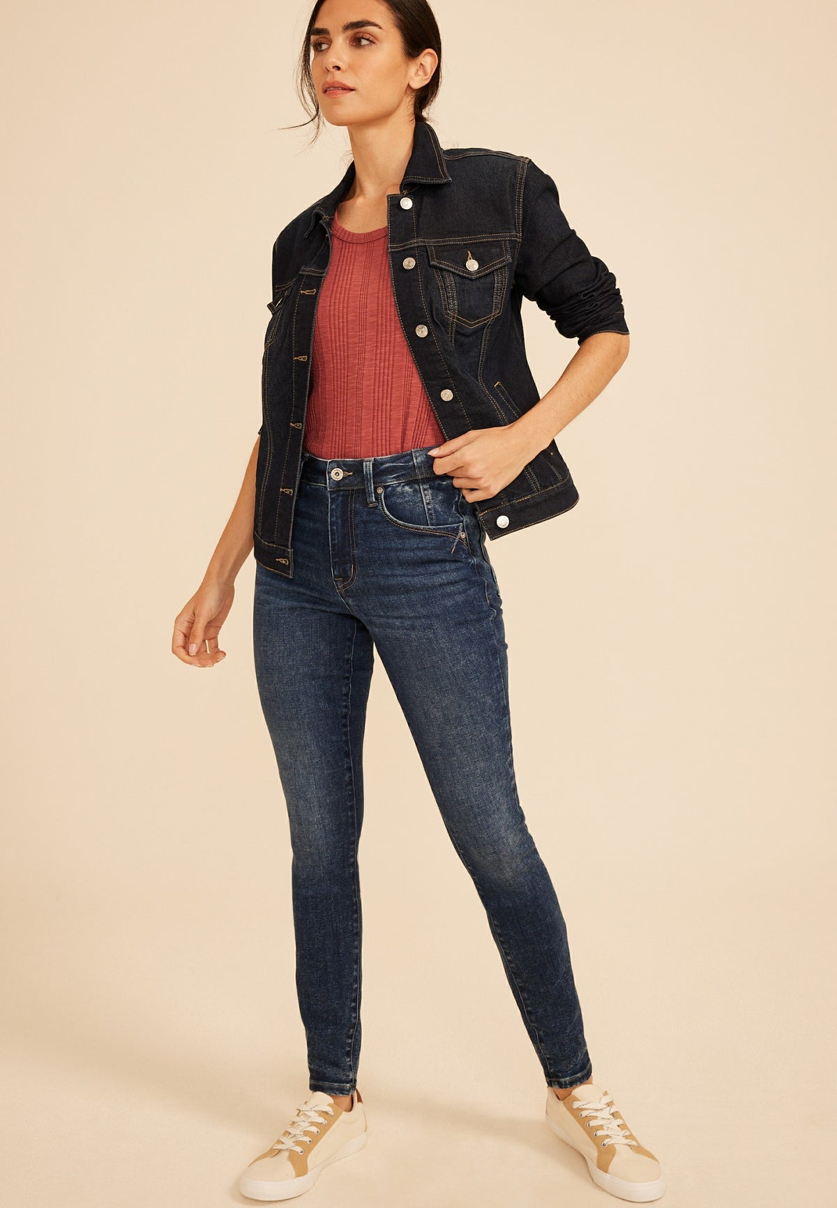 Maurices edgely™ High Rise Waist Detail Skinny Jean