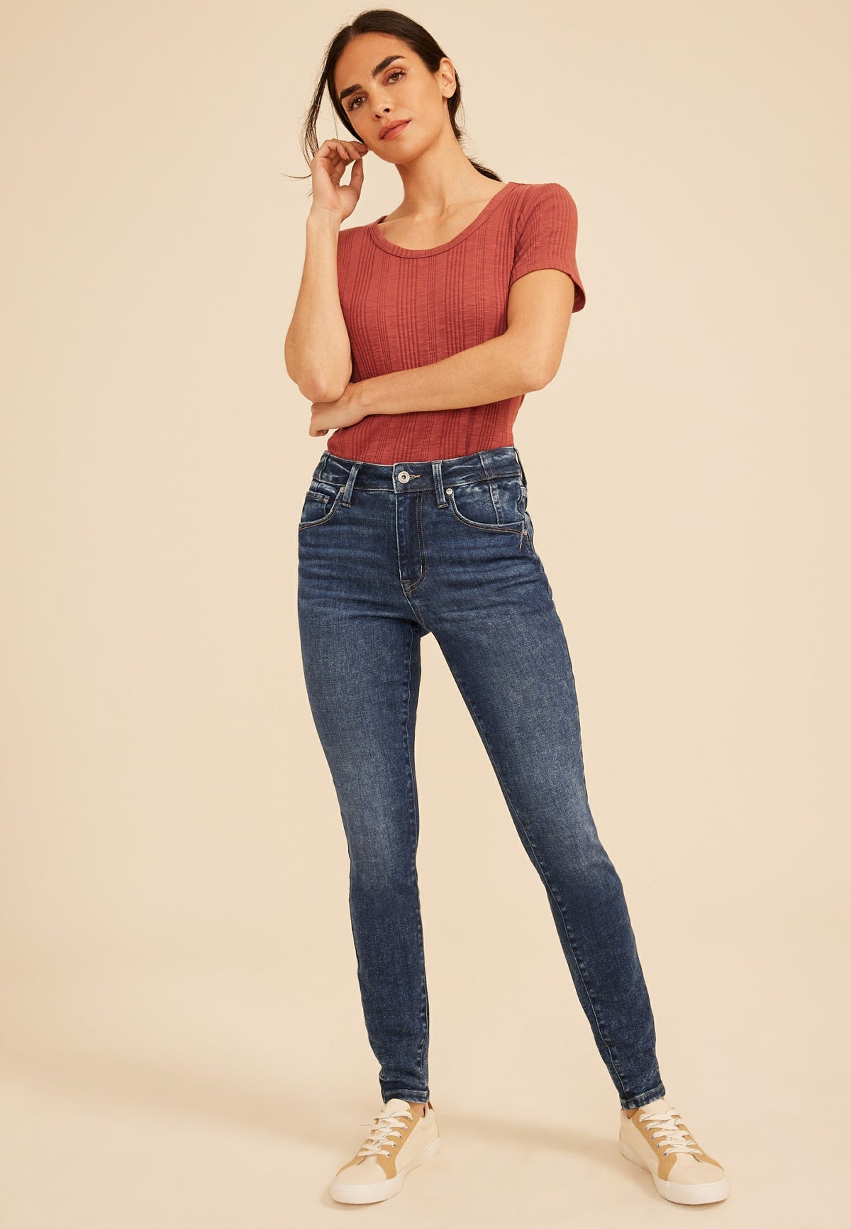 Maurices edgely™ High Rise Waist Detail Skinny Jean