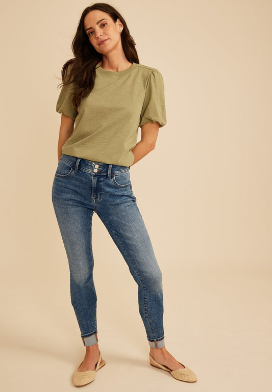 Maurices m jeans by maurices™ Cool Comfort Mid Rise Double Button Cuff Hem Jegging