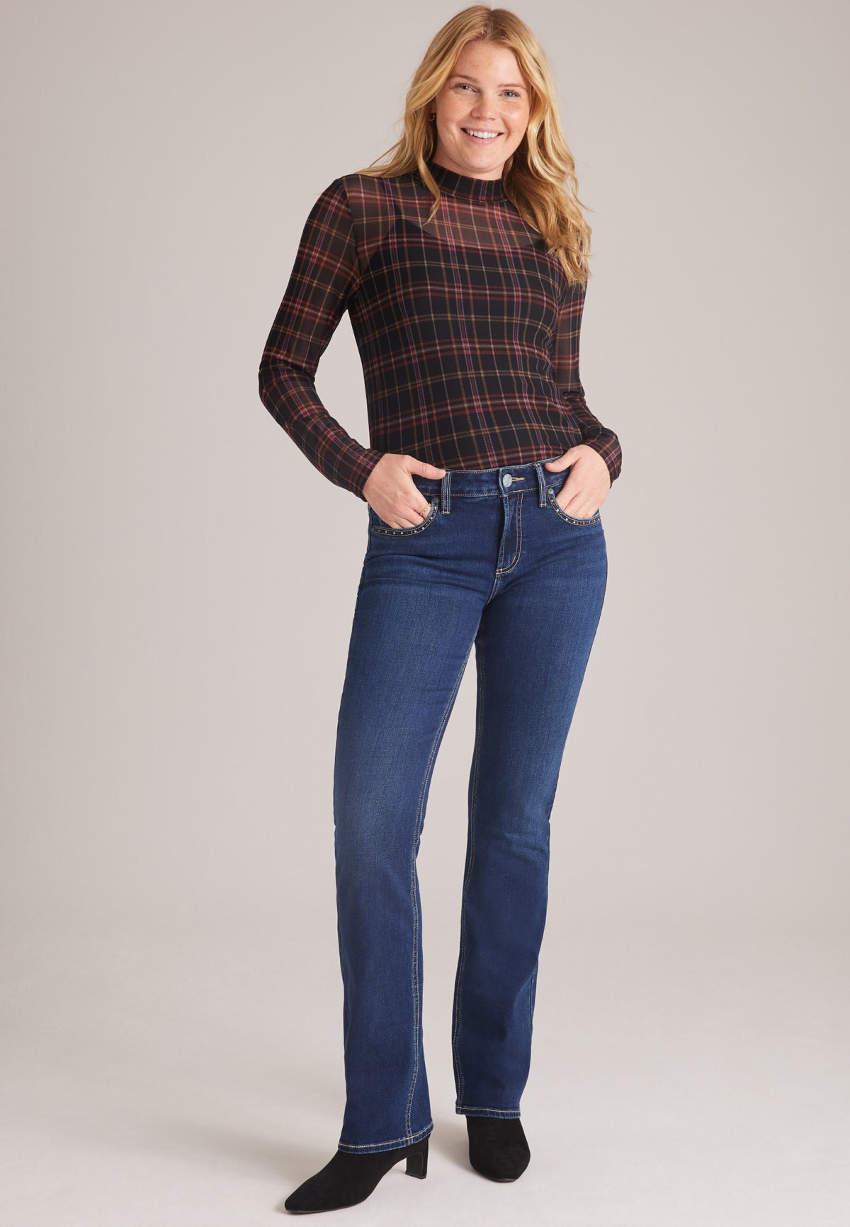Maurices Silver Jeans Co. ® Suki Curvy Mid Rise Embellished Slim Boot Jeans