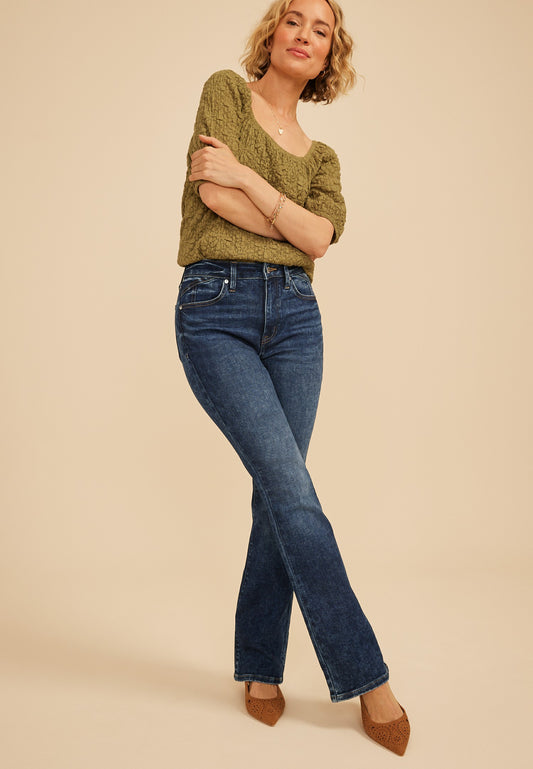 Maurices edgely™ Super High Rise Marble Wash Slim Boot Jean