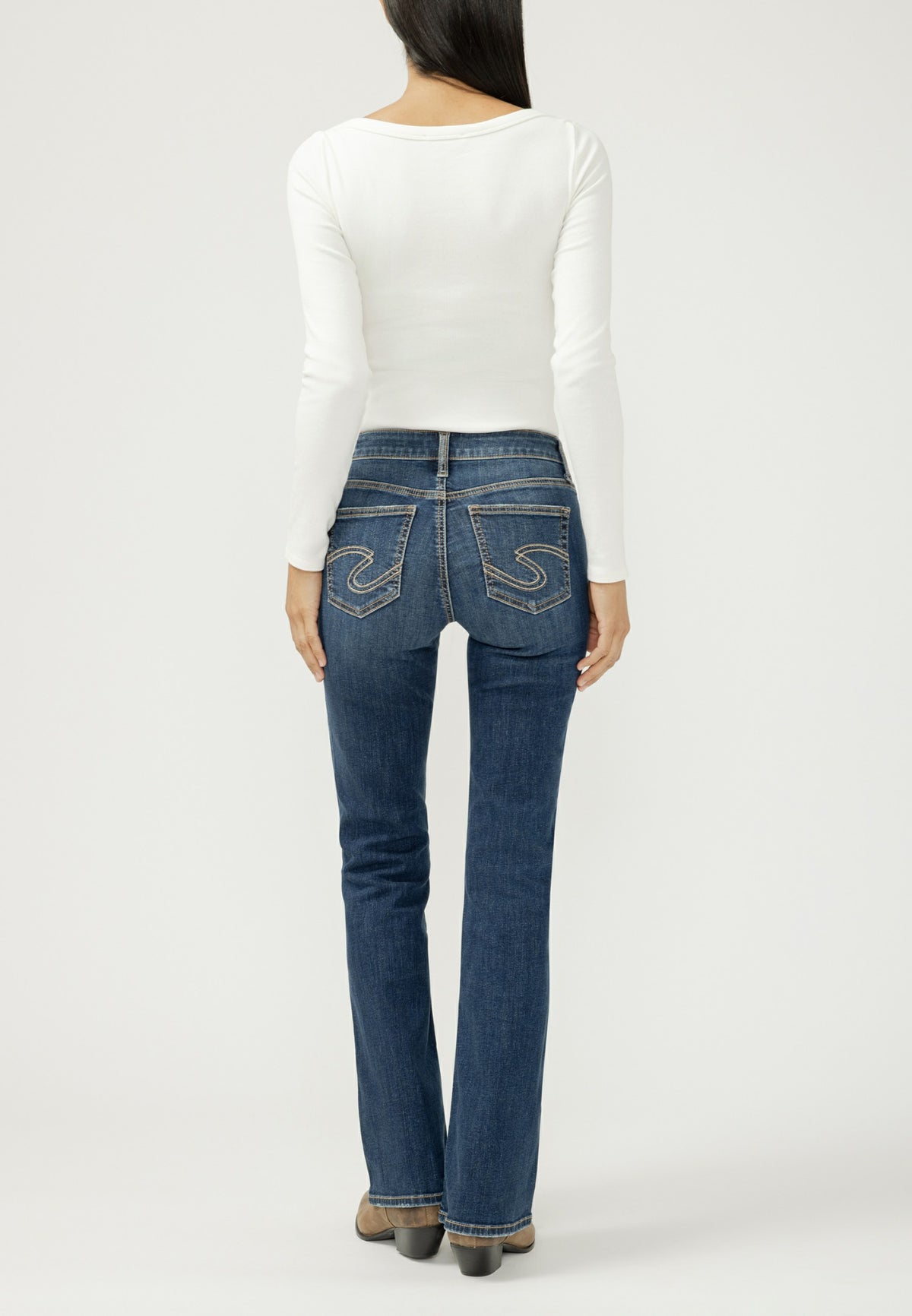 Maurices Silver Jeans Co.® Suki Curvy Mid Rise Luxe Stretch Thick Stitch Bootcut Jean