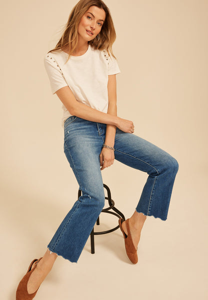Maurices Flying Monkey™ High Rise Fray Hem Kick Flare Jean