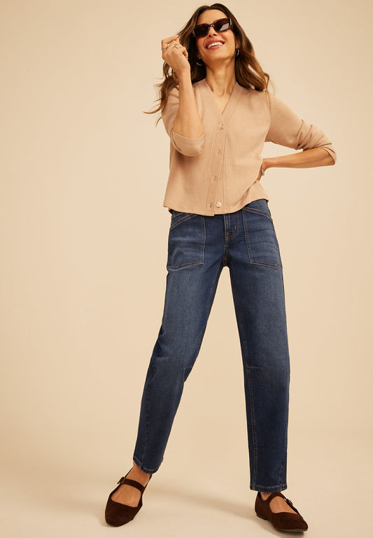 Maurices High Rise Utility Barrel Jean