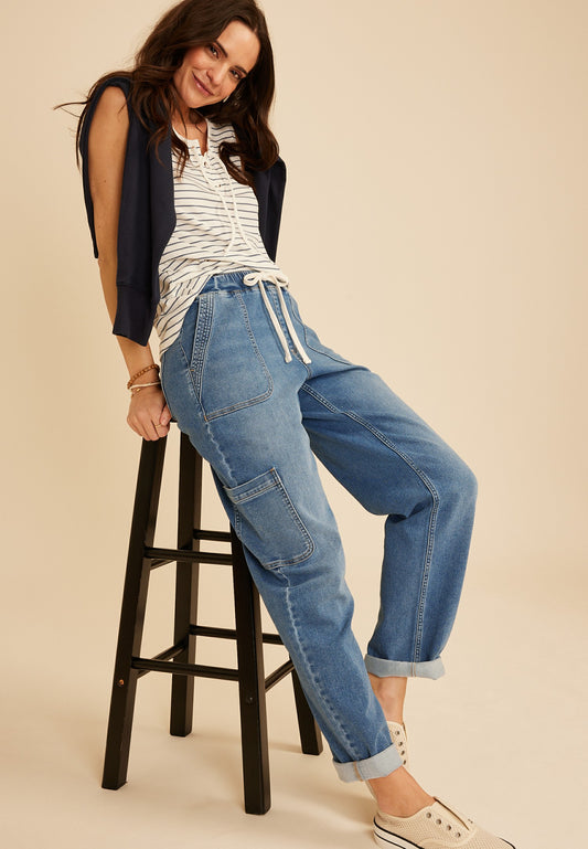 Maurices m jeans by maurices™ Soft Knit High Rise Rolled Hem Jogger