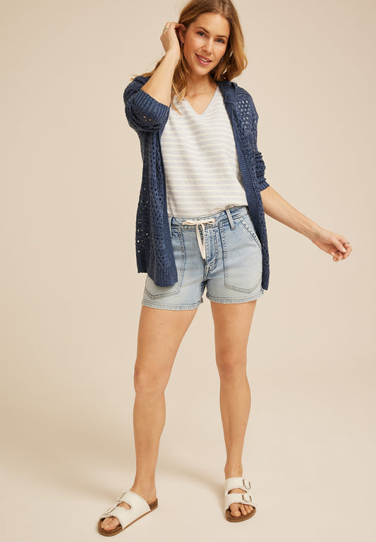 Maurices m jeans by maurices™ High Rise Light Utility Pocket Tie Waist 3.5in Short