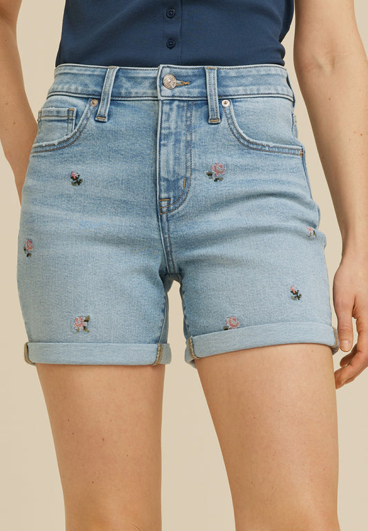 Maurices m jeans by maurices™ Floral Embroidered High Rise 5in Short