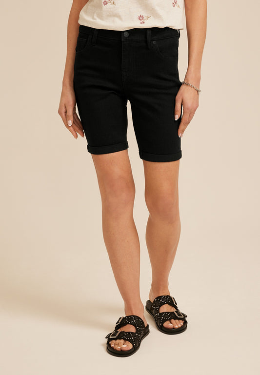 Maurices m jeans by maurices™ Classic Mid Rise 8in Black Bermuda Short