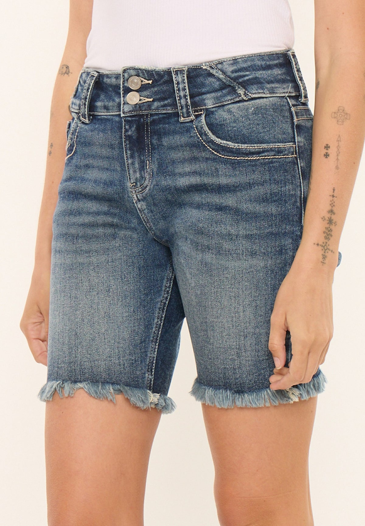 Maurices KanCan™ Mid Rise Frayed Hem 8in Bermuda Short