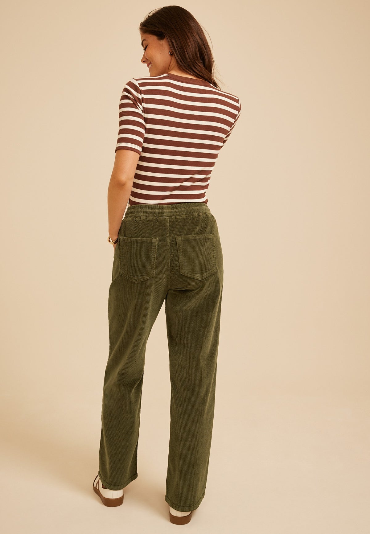 Maurices Stretch Corduroy Pull On Wide Leg Pant