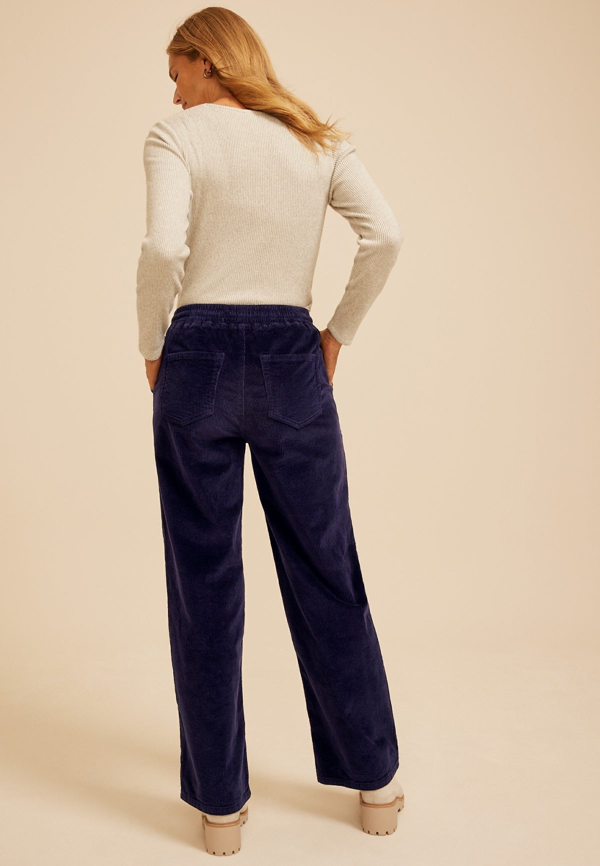 Maurices Stretch Corduroy Pull On Wide Leg Pant