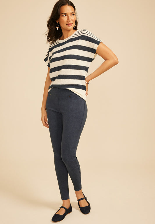 Maurices High Rise Stitch Pocket Denim Bengaline Skinny Pant