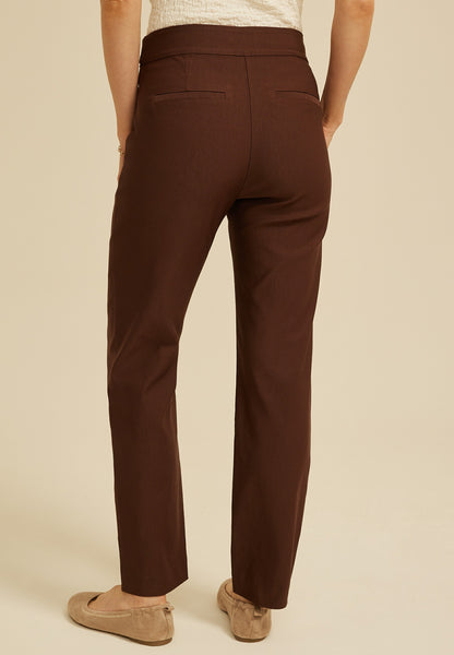 Maurices Sateen Bengaline Button Tab High Rise Straight Pant