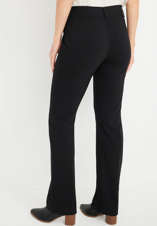 Maurices Black Bengaline Mid Rise Bootcut Pant