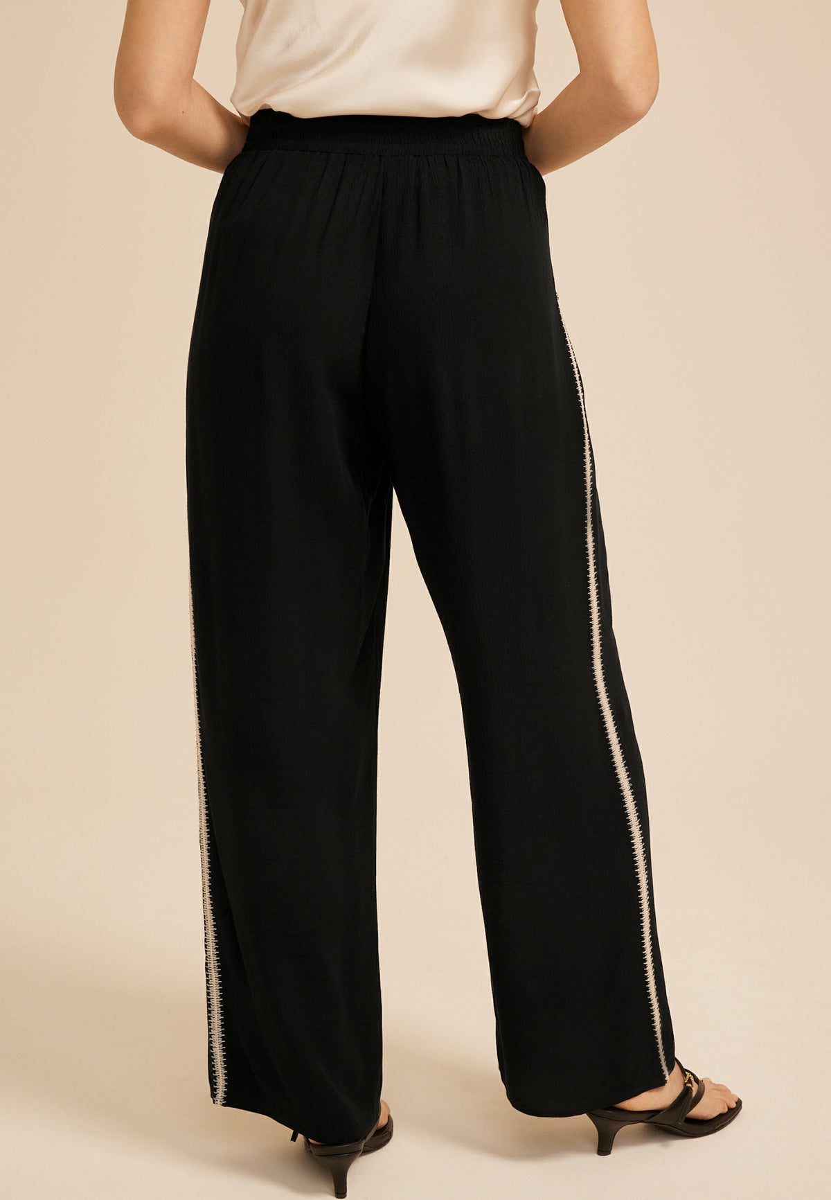 Maurices Whipstitch Palazzo High Rise Pant