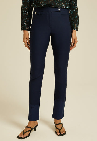 Maurices Bengaline High Rise Sateen Tab Pocket Slim Straight Pant