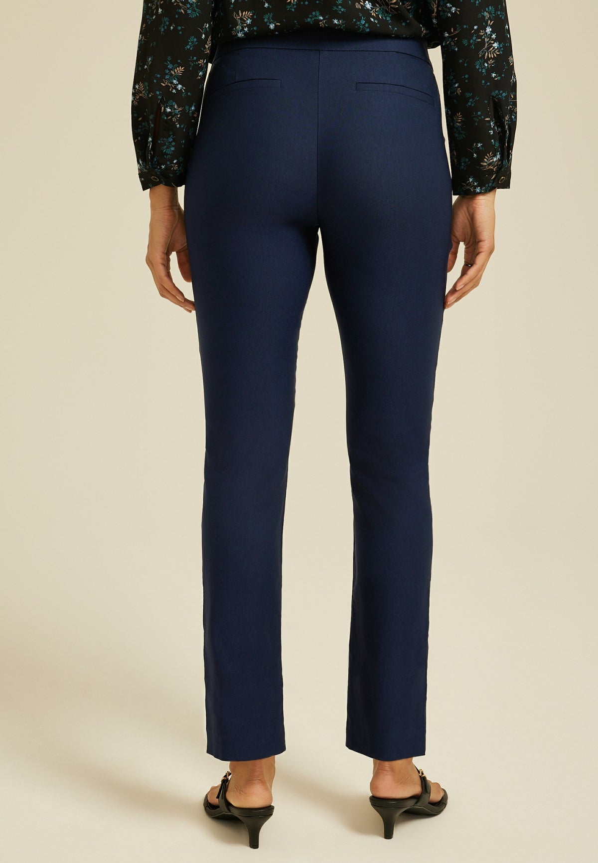 Maurices Bengaline High Rise Sateen Tab Pocket Slim Straight Pant