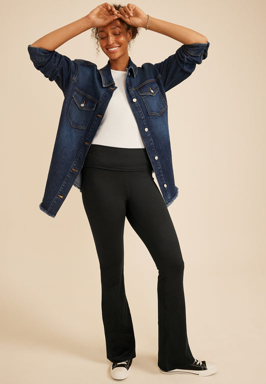 Maurices Luxe Foldover Waist Flare Legging