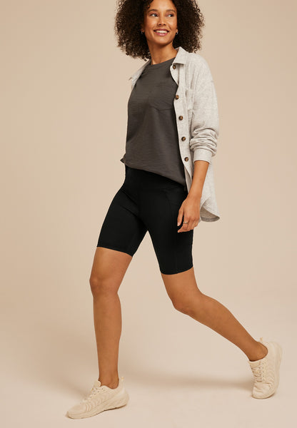 Maurices High Rise Luxe 8in Biker Short