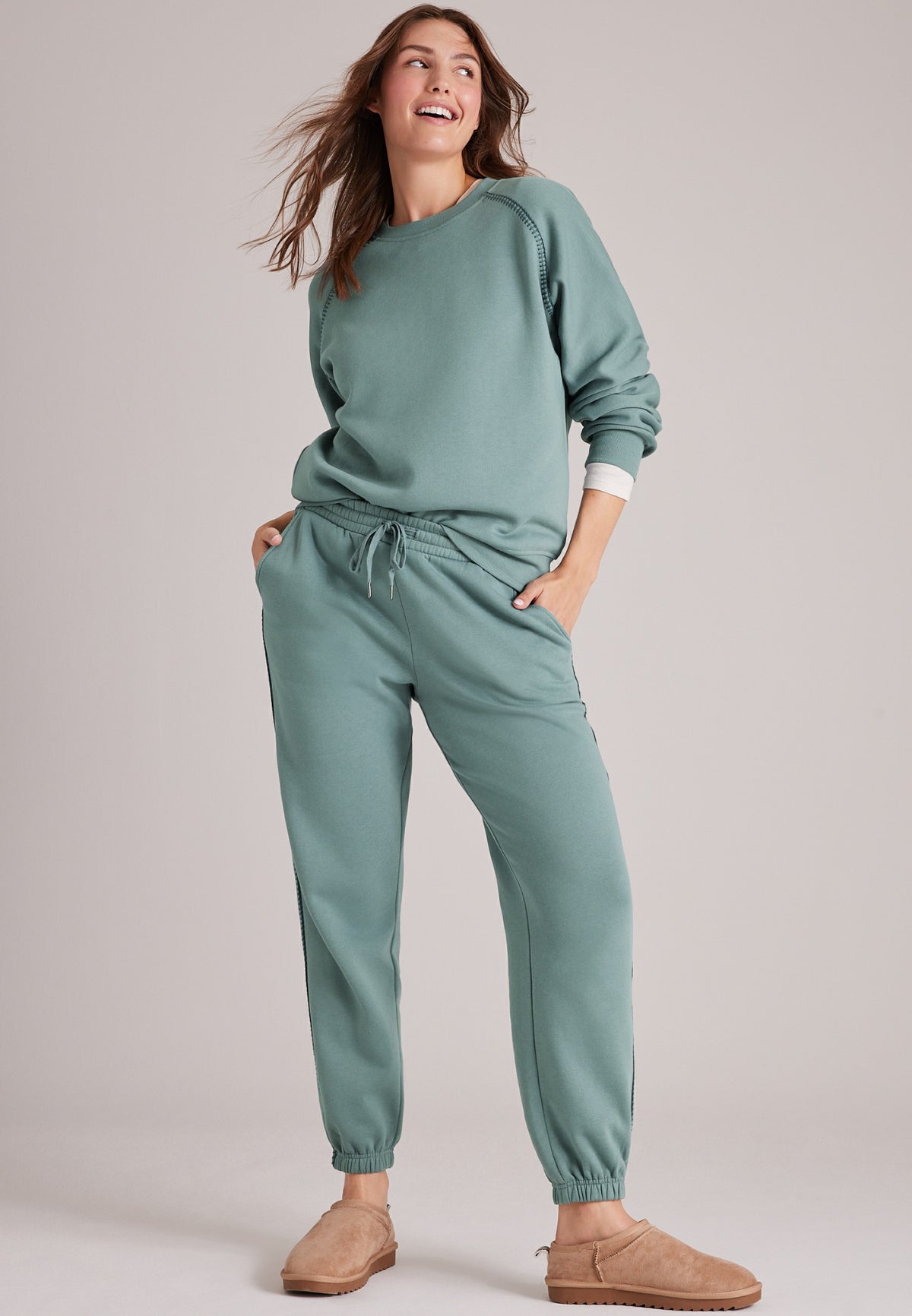 Maurices High Rise Whipstitch Jogger Pants
