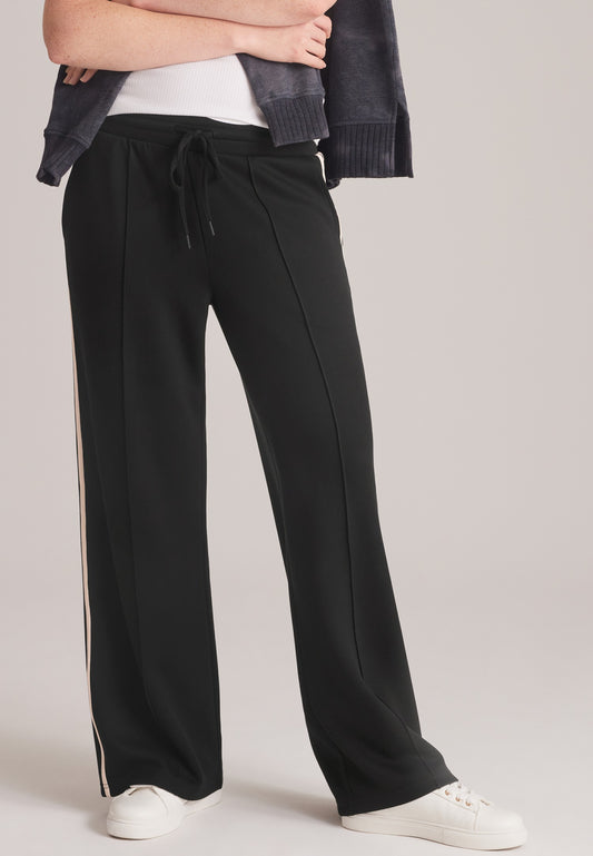 Maurices Cloud Scuba Knit Track Stripe Wide Leg Pants