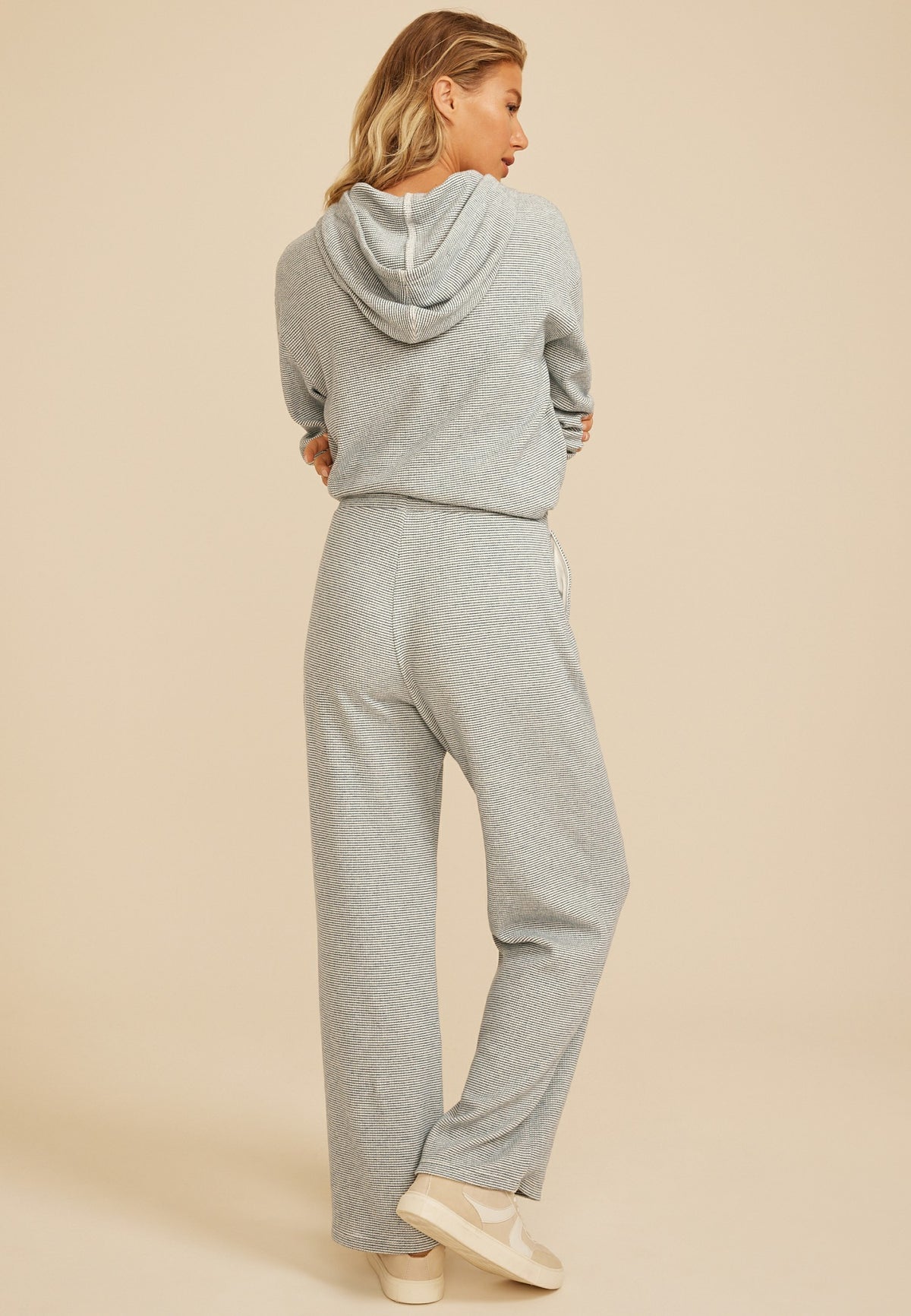 Maurices Cozy Waffle High Rise Wide Leg Pants