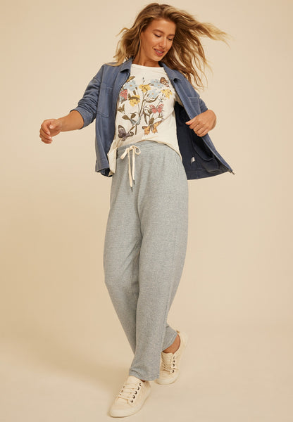 Maurices Cozy Waffle High Rise Wide Leg Pants