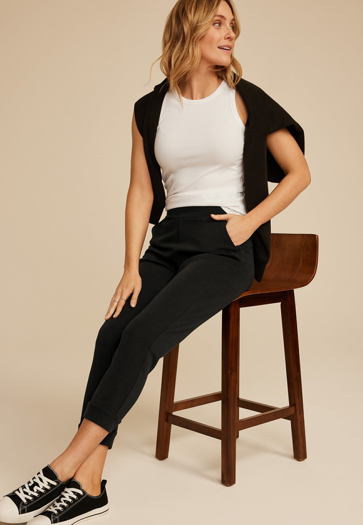 Maurices Cloud Scuba Knit High Rise Tapered Pant