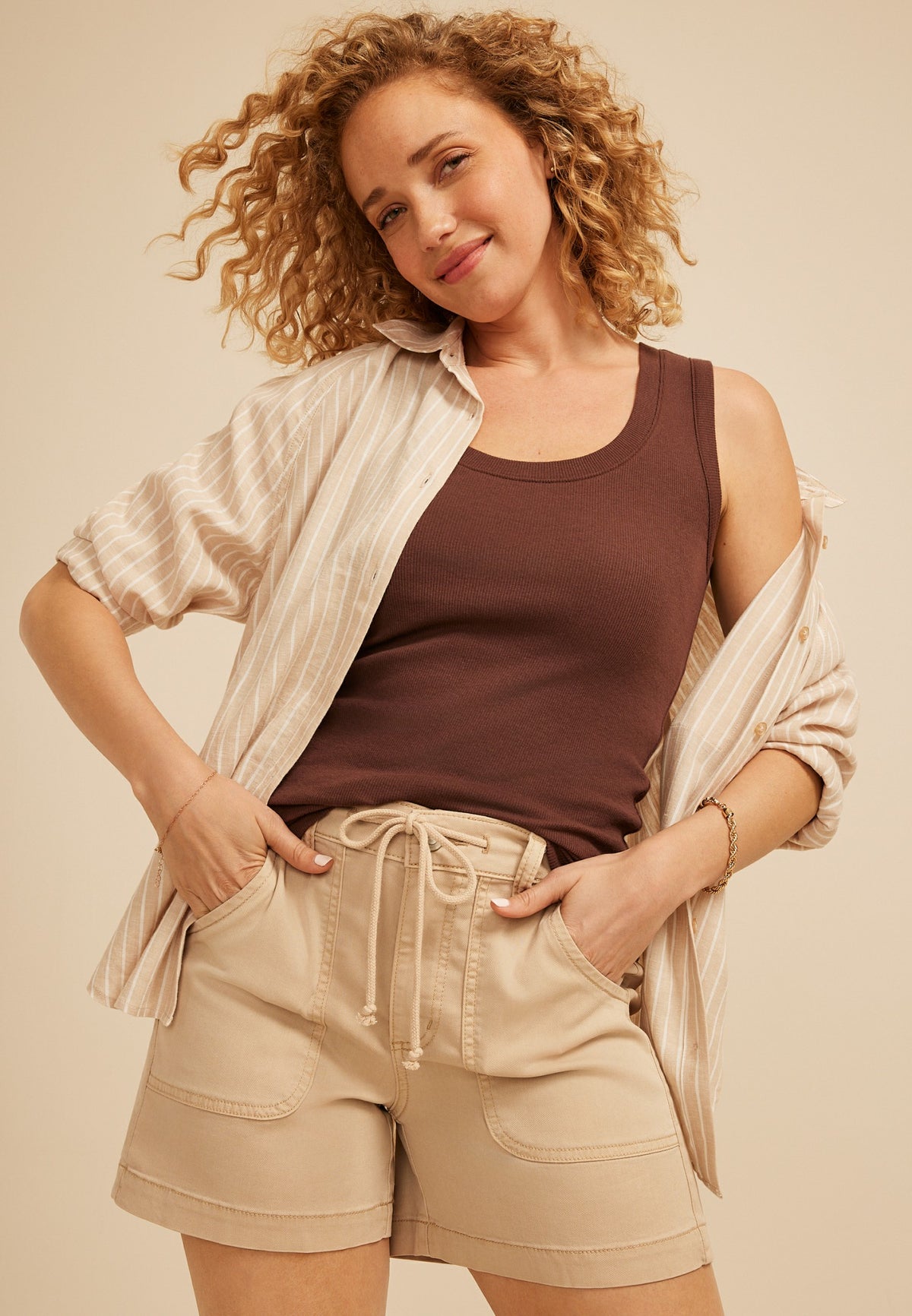 Maurices High Rise Stretch Twill Cargo 4.5in Short